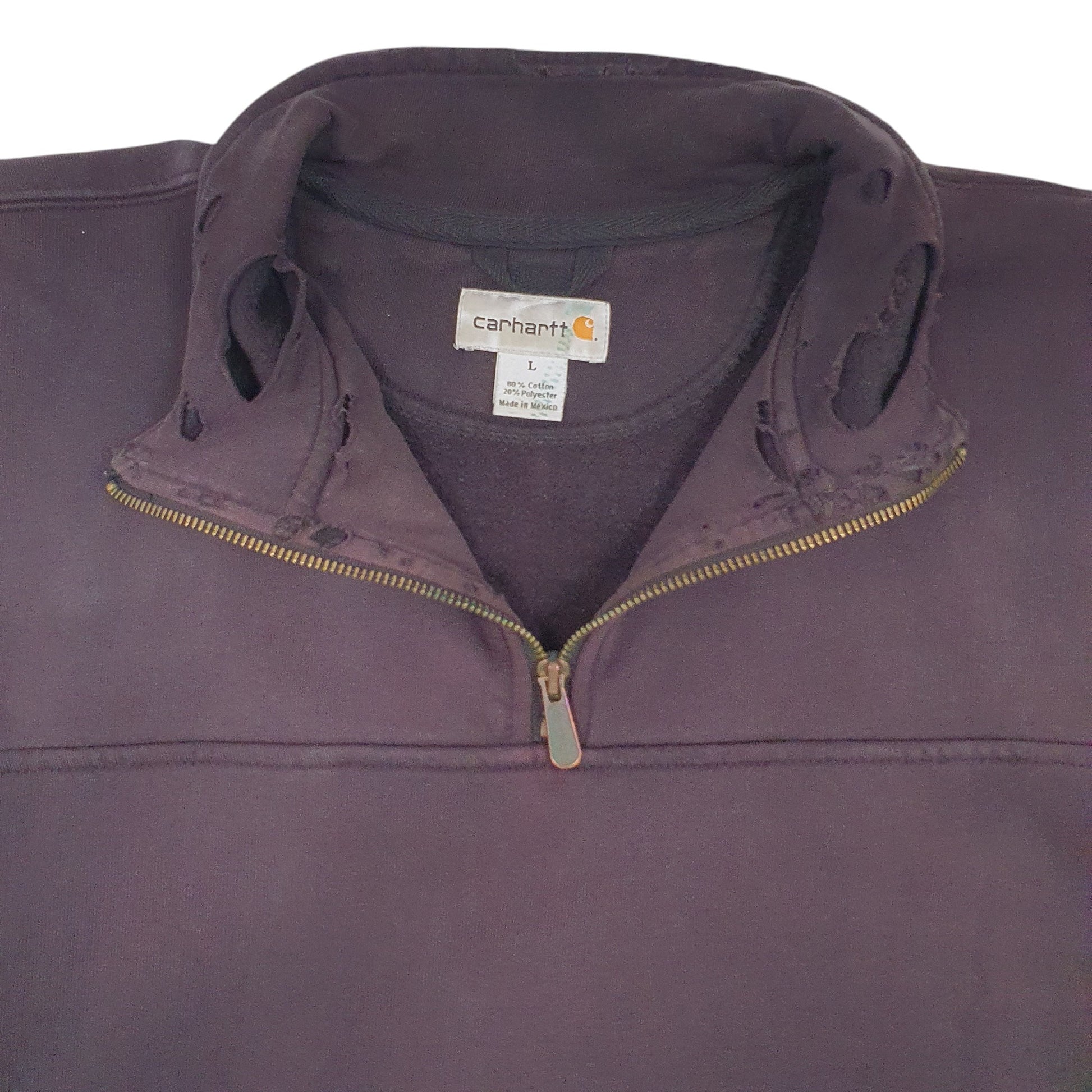 Mens Black Carhartt  Quarter Zip Jumper