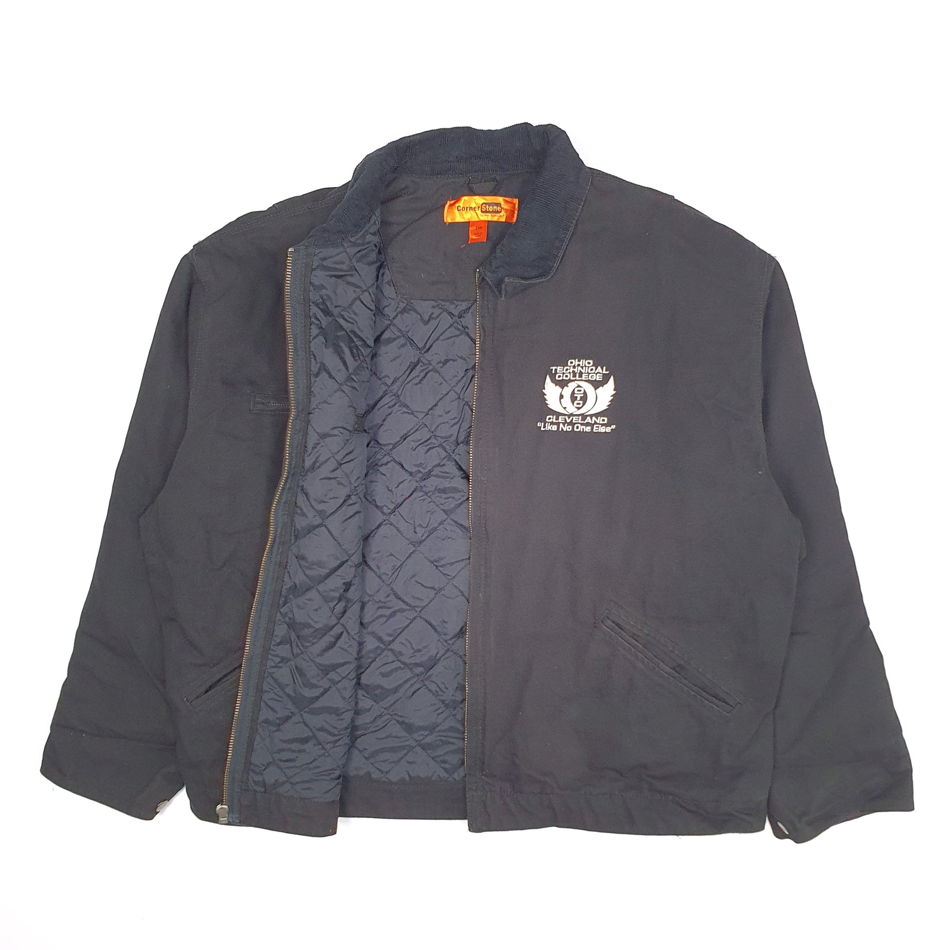 Mens Black Cornerstone Ohio College Detroit Bomber  Coat