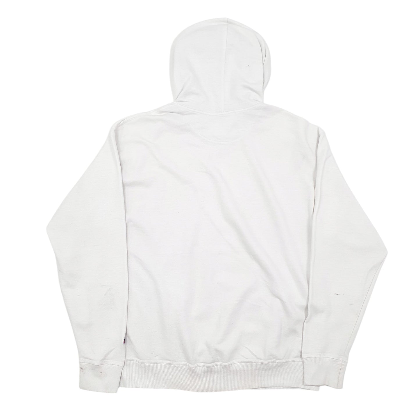 Mens White Champion Spellout Hoodie Jumper