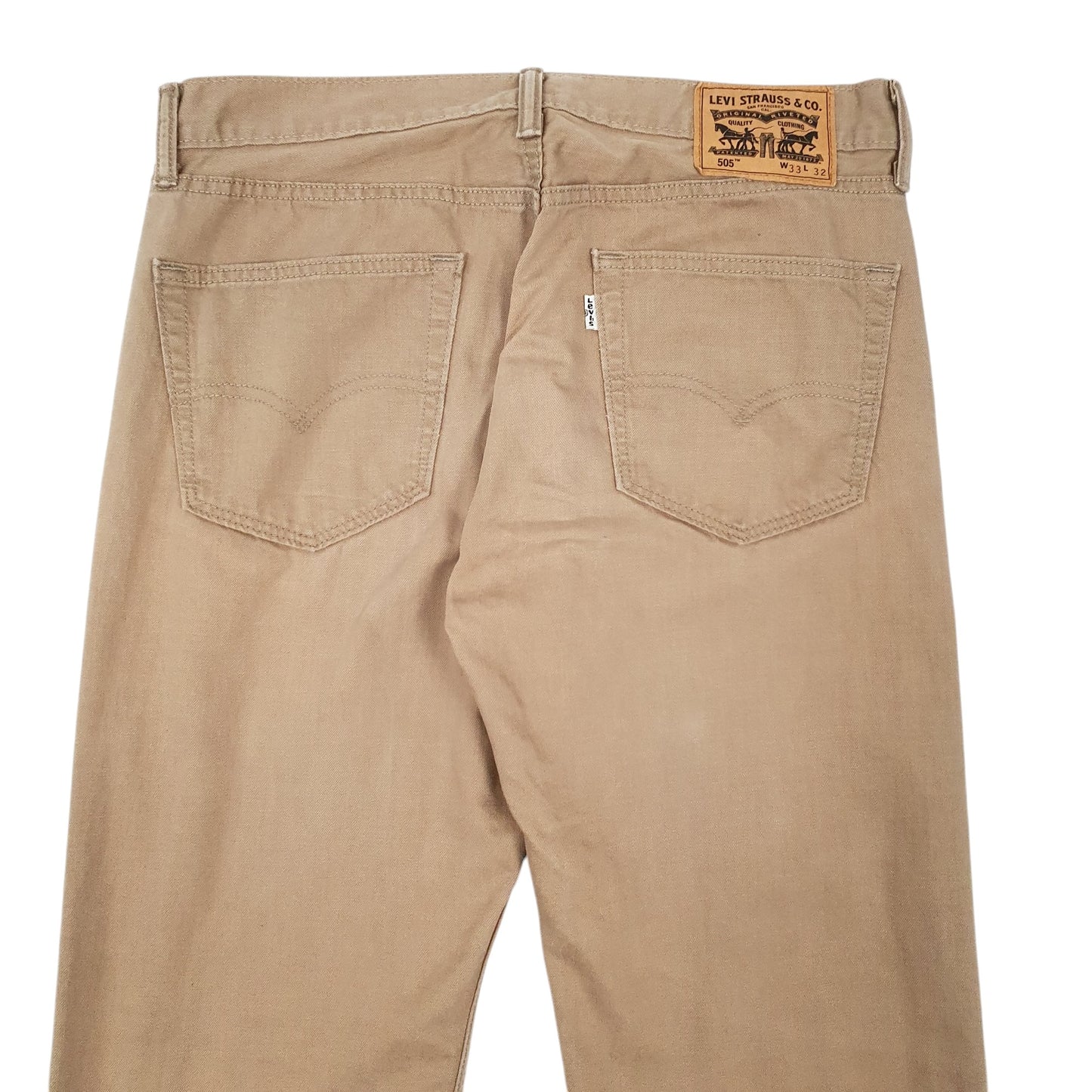 Mens Beige Levis 505 Chino Trousers