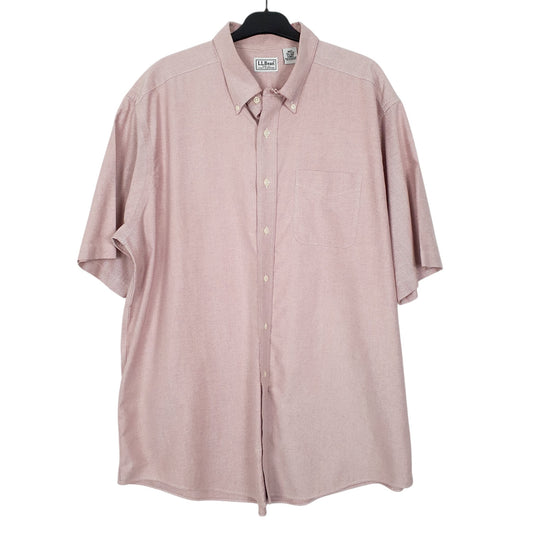 Mens Pink L.L.Bean  Short Sleeve Shirt