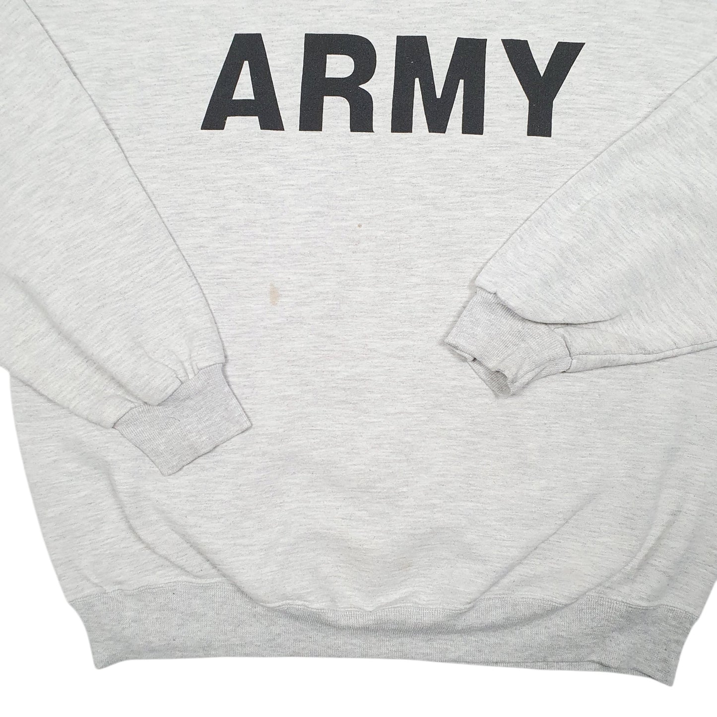 Mens Grey Jerzees U.S Army Spellout Crewneck Jumper
