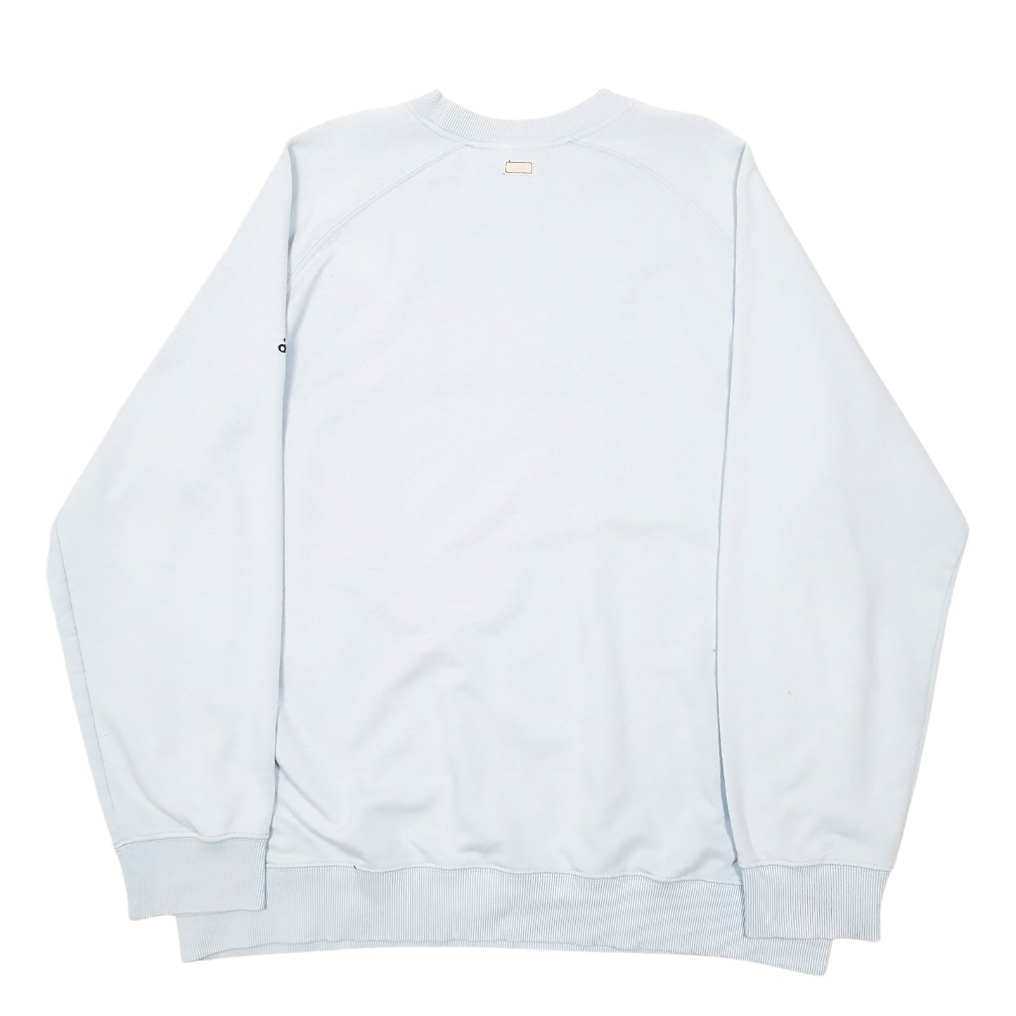 Mens Blue Adidas Vintage Raglan Crewneck Jumper