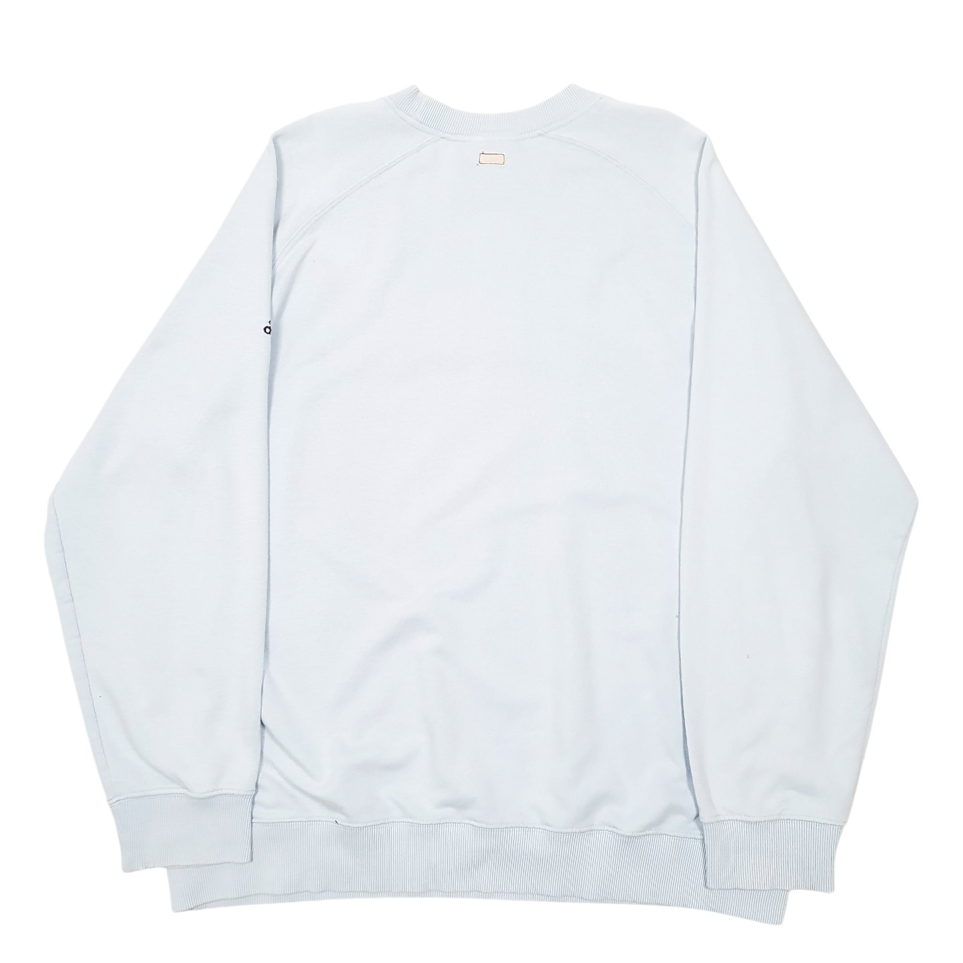 Mens Blue Adidas Vintage Raglan Crewneck Jumper