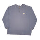 Mens Grey Carhartt Henley Long Sleeve T Shirt