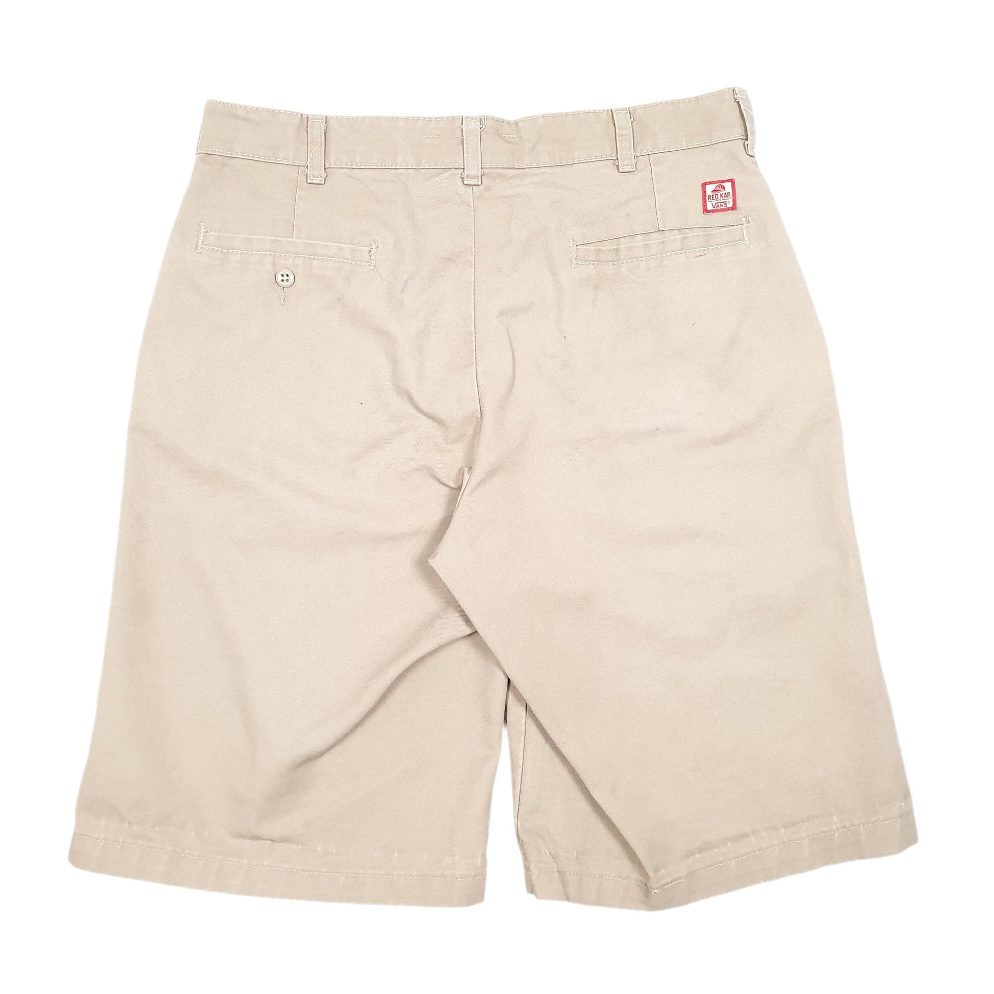 Mens Beige Red Kap Vans Surf Skate BMX Chino Shorts
