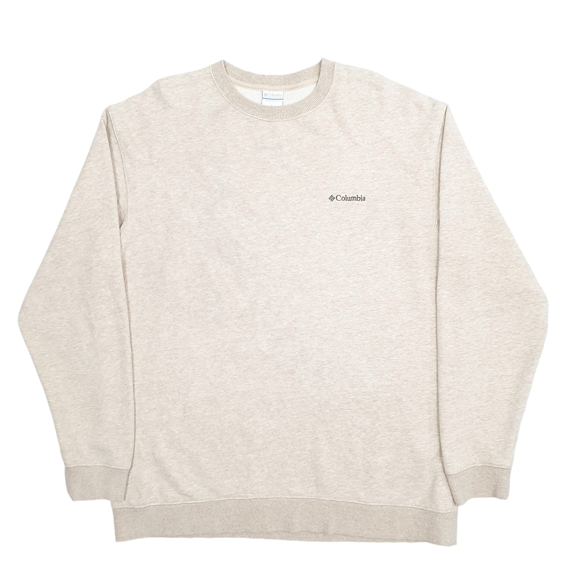 Mens Beige Columbia  Crewneck Jumper
