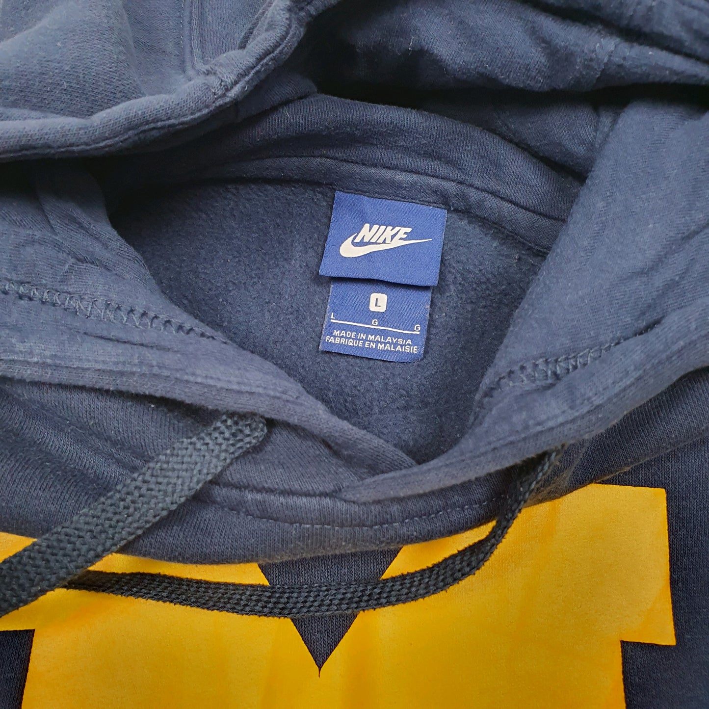 Mens Navy Nike Michigan Wolverines American Football Hoodie Jumper
