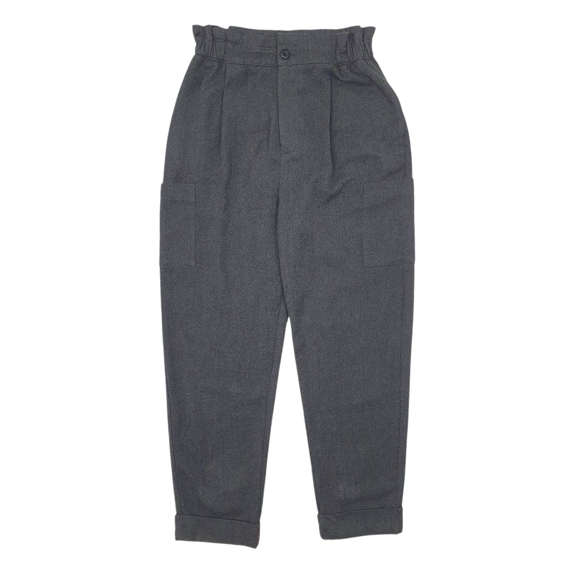 Womens Grey Zara Pleated Jogger Trousers