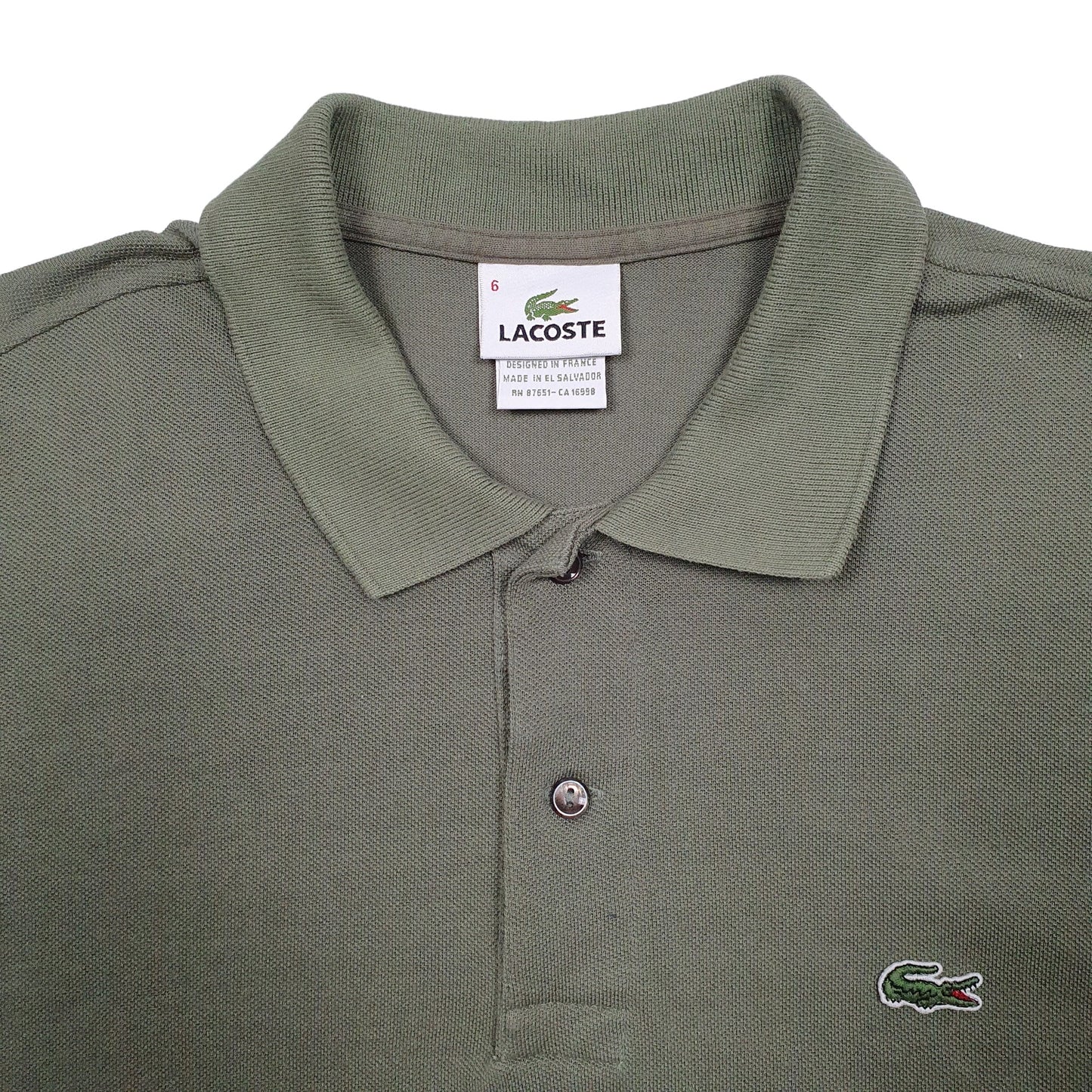 Mens Khaki Lacoste  Short Sleeve Polo Shirt