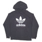 Womens Black Adidas Spellout Hoodie Jumper