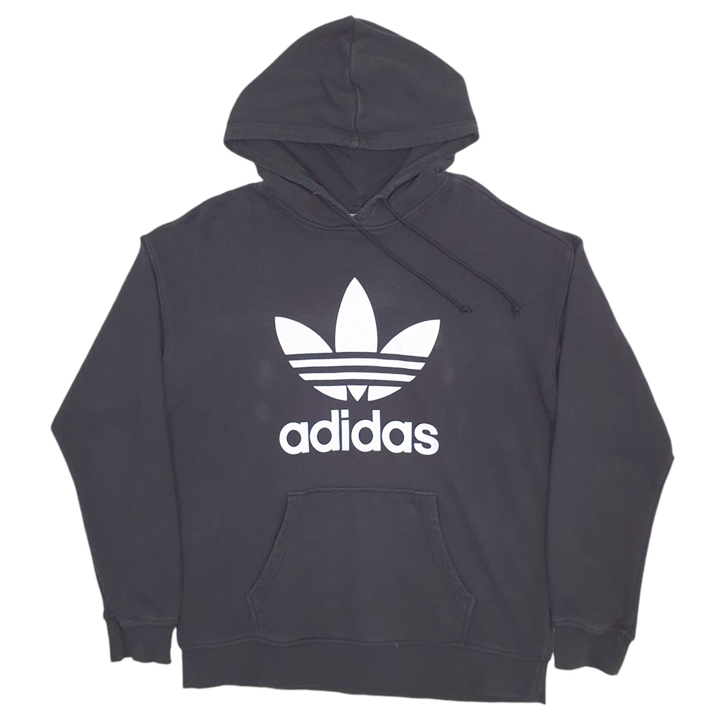 Womens Black Adidas Spellout Hoodie Jumper