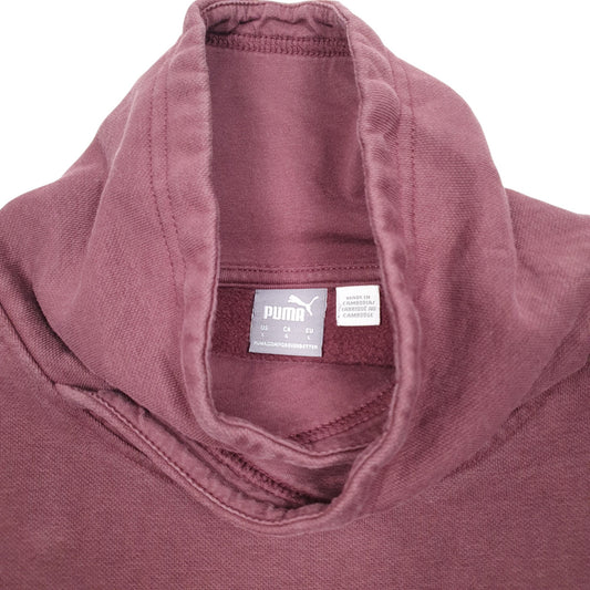 Womens Burgundy Puma  Turtle Neck Jumper