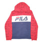 Mens Navy Fila Spellout Hoodie Jumper