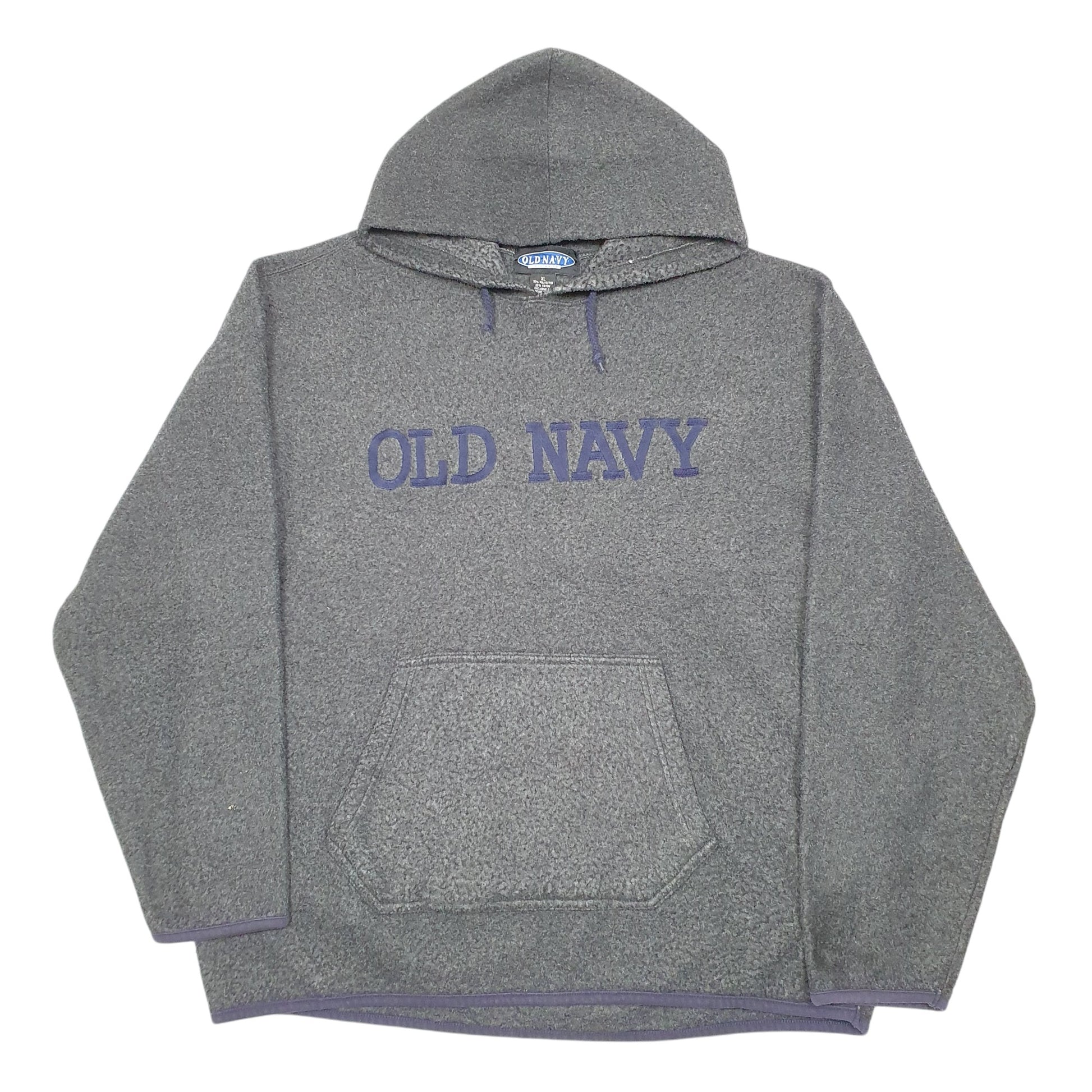 Mens Grey Old Navy Spellout Hoodie Jumper