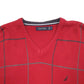 Mens Red Nautica Knit Crewneck Jumper