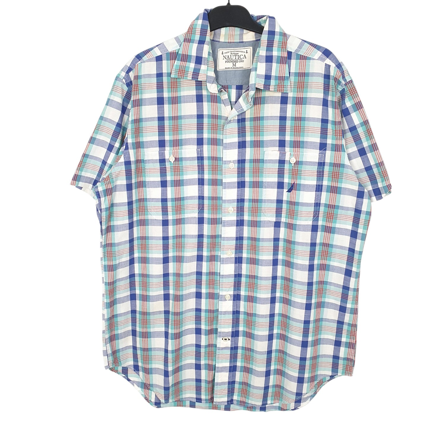 Mens White Nautica  Short Sleeve Shirt