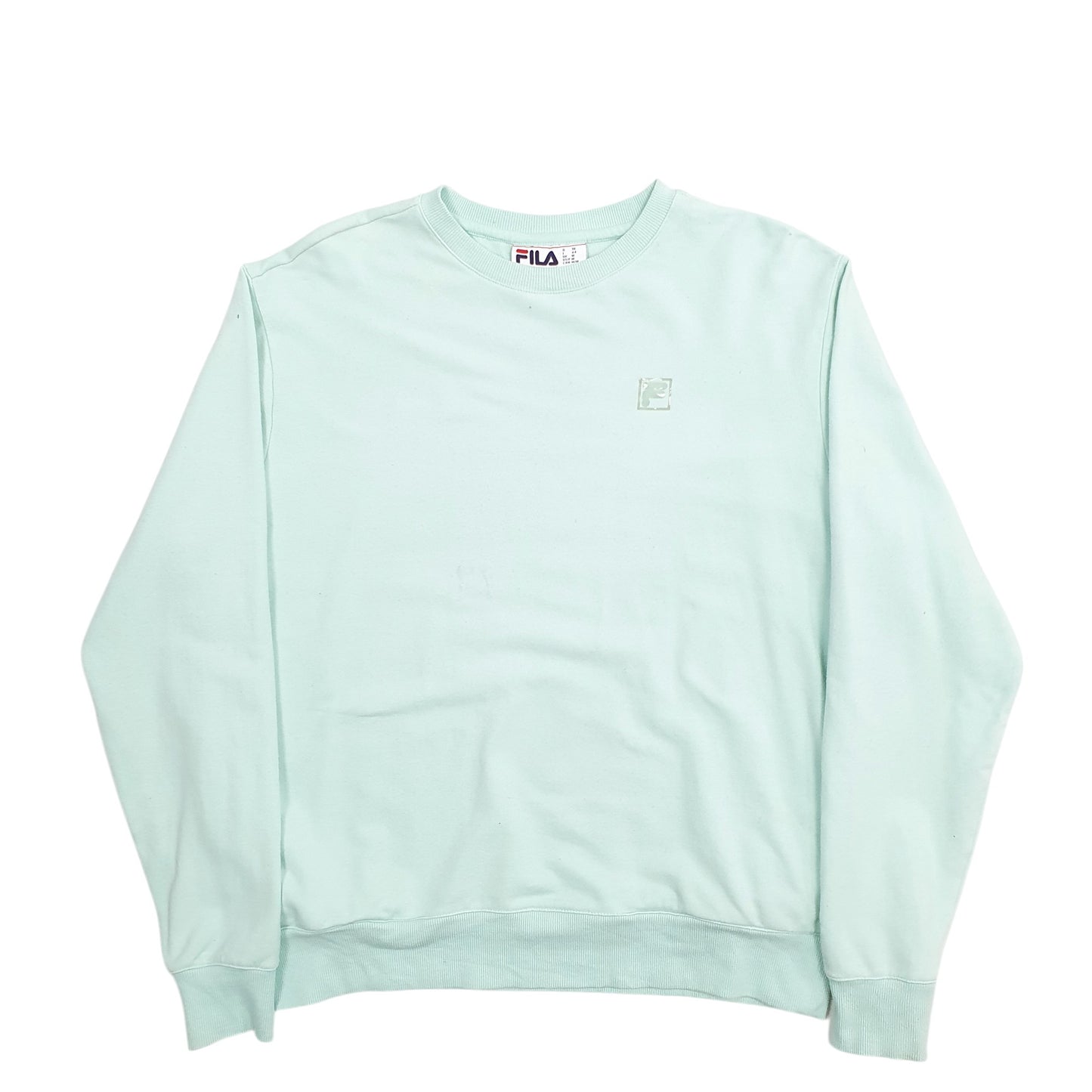 Womens Green Fila  Crewneck Jumper