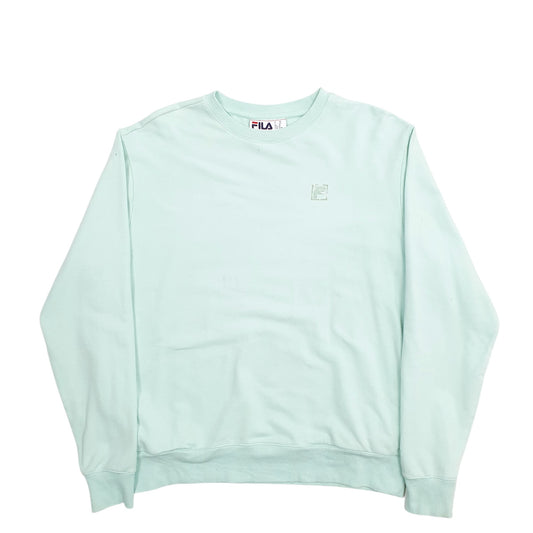 Womens Green Fila  Crewneck Jumper