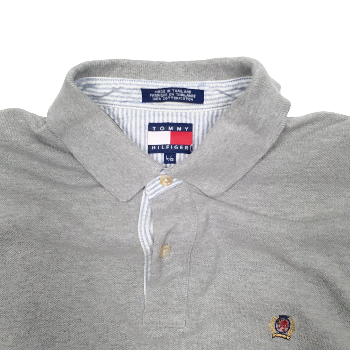 Mens Grey Tommy Hilfiger  Short Sleeve Polo Shirt
