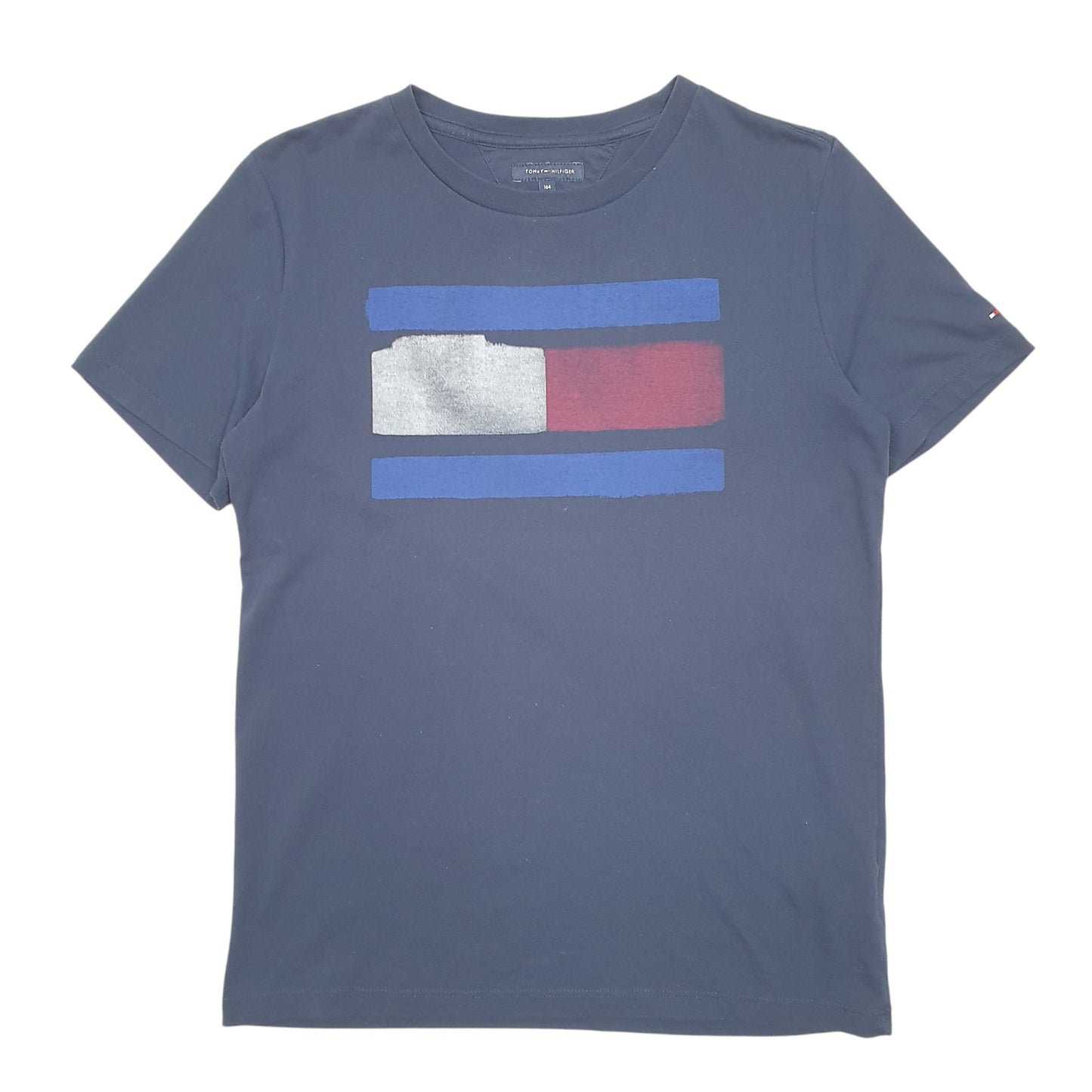 Mens Navy Tommy Hilfiger Box Logo Short Sleeve T Shirt