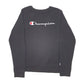 Womens Black Champion Script Crewneck Jumper