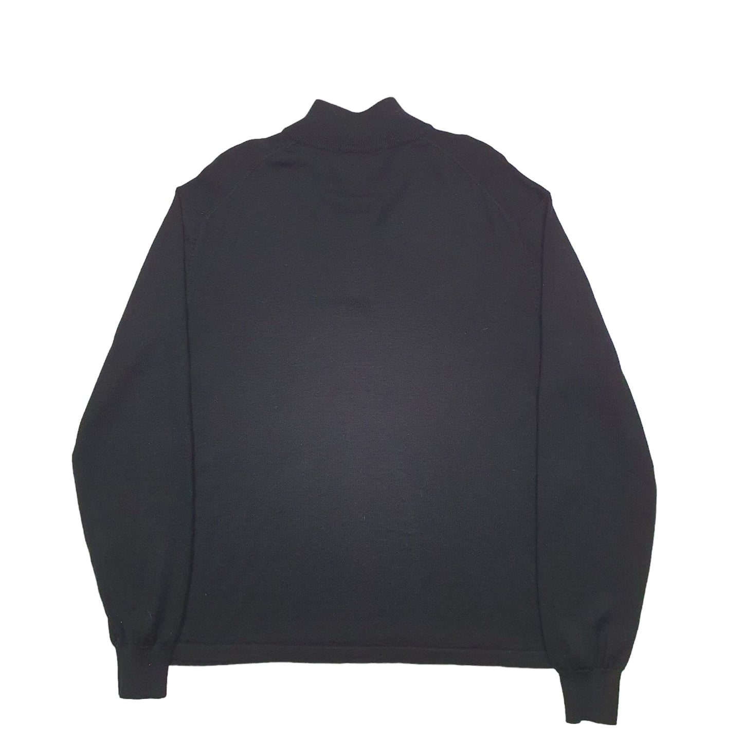 Mens Black Toscano  Quarter Zip Jumper