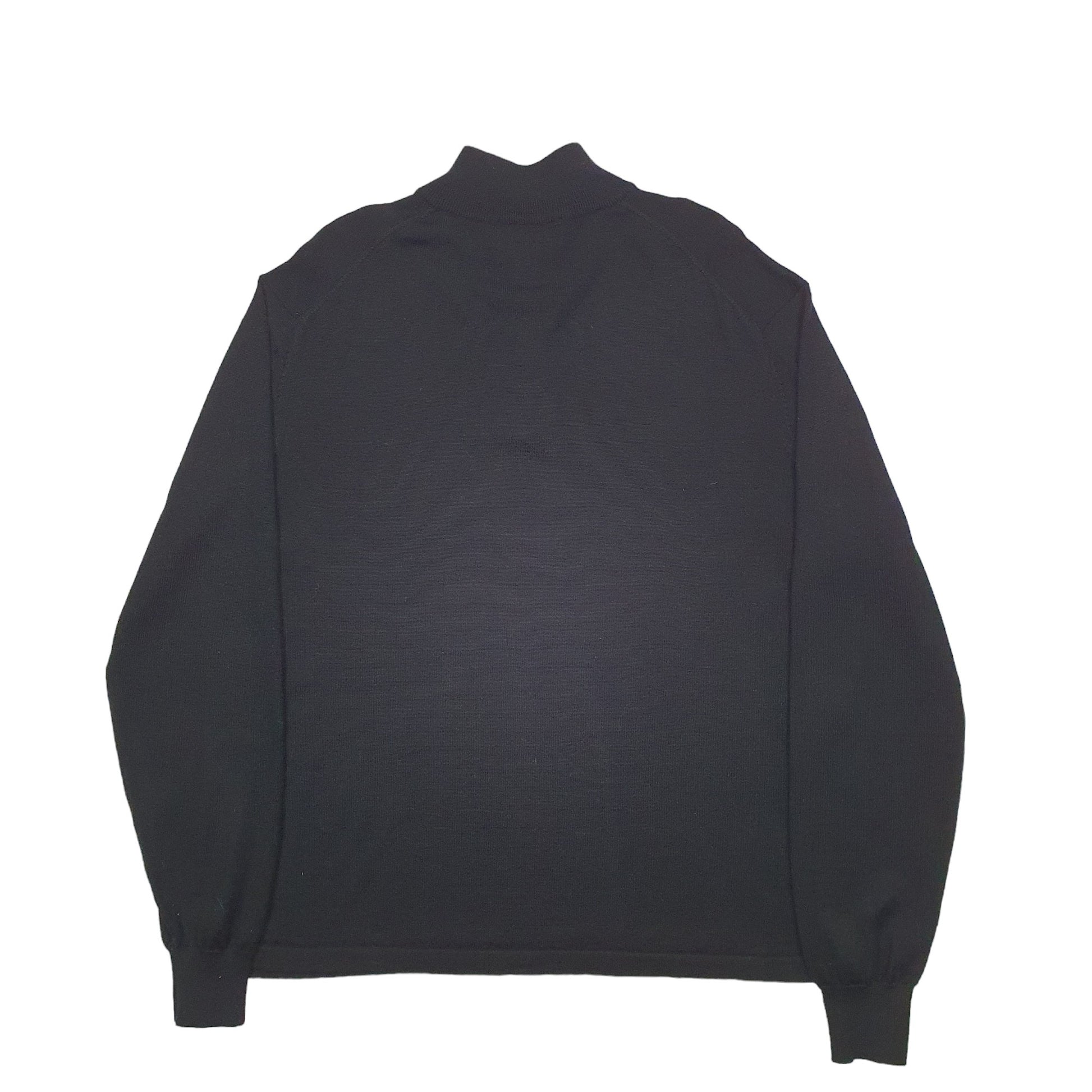 Mens Black Toscano  Quarter Zip Jumper