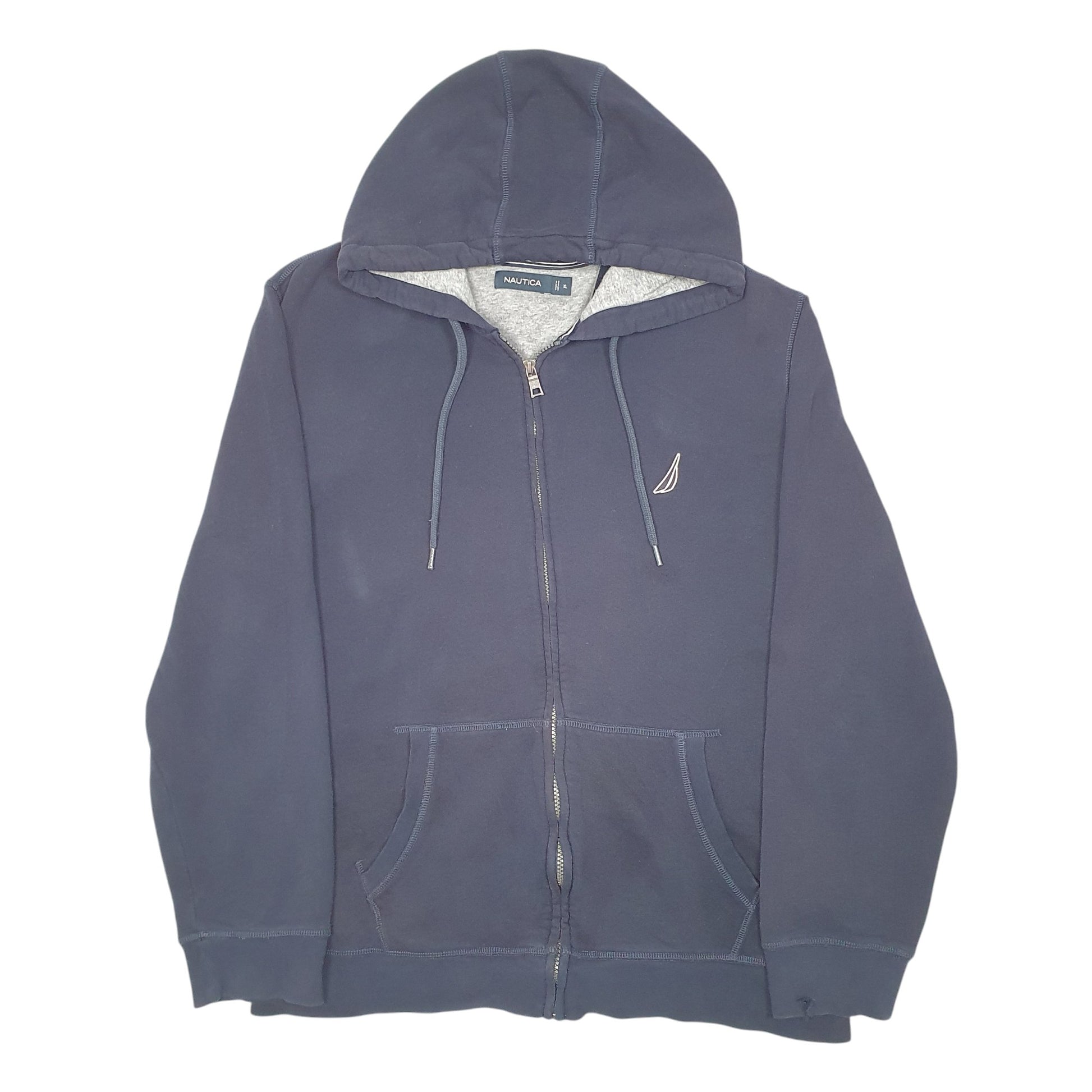 Womens Navy Nautica Hoodie Full Zip Jumper