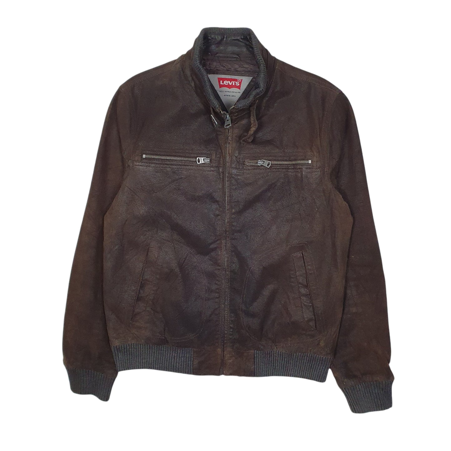 Mens Brown Levis Bomber  Coat