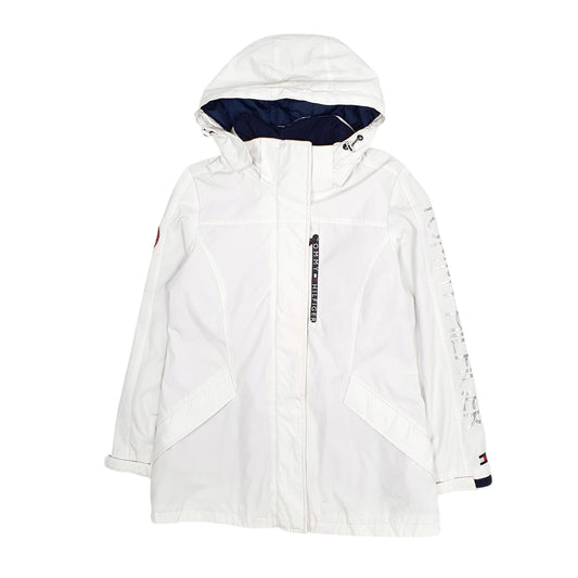 Womens White Tommy Hilfiger All Weather 3 in 1 Hooded Rain  Coat