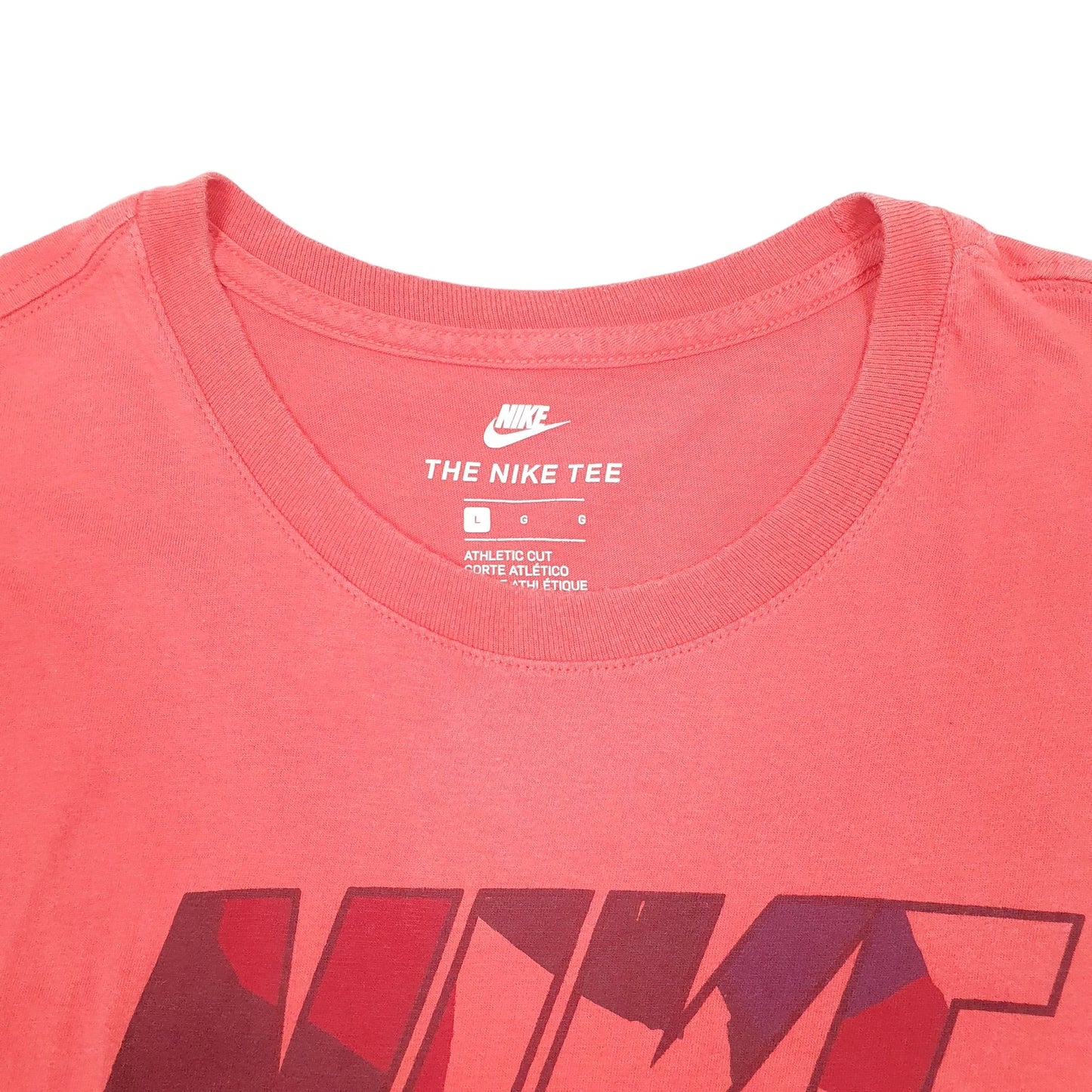 Mens Red Nike Spellout Short Sleeve T Shirt