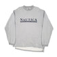 Mens Grey Nautica Vintage 1990s Marine Denim Crewneck Jumper