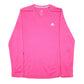 Womens Pink Adidas Active Workout Gym Running Climalite Long Sleeve T Shirt