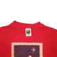 Womens Red Fruit Of The Loom Peace Spellout Crewneck Jumper
