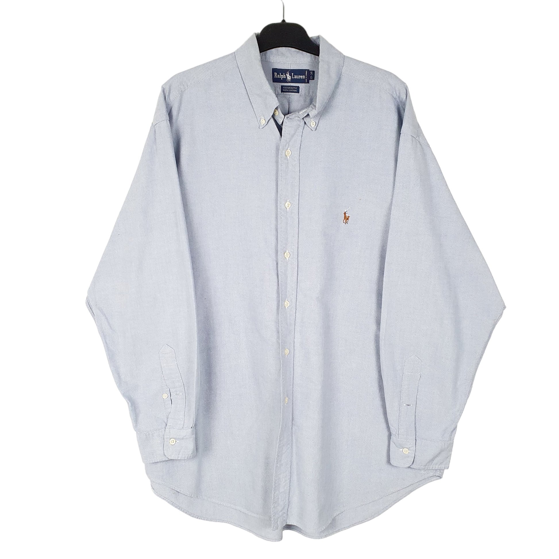 Mens Blue Polo Ralph Lauren Oxford Long Sleeve Shirt