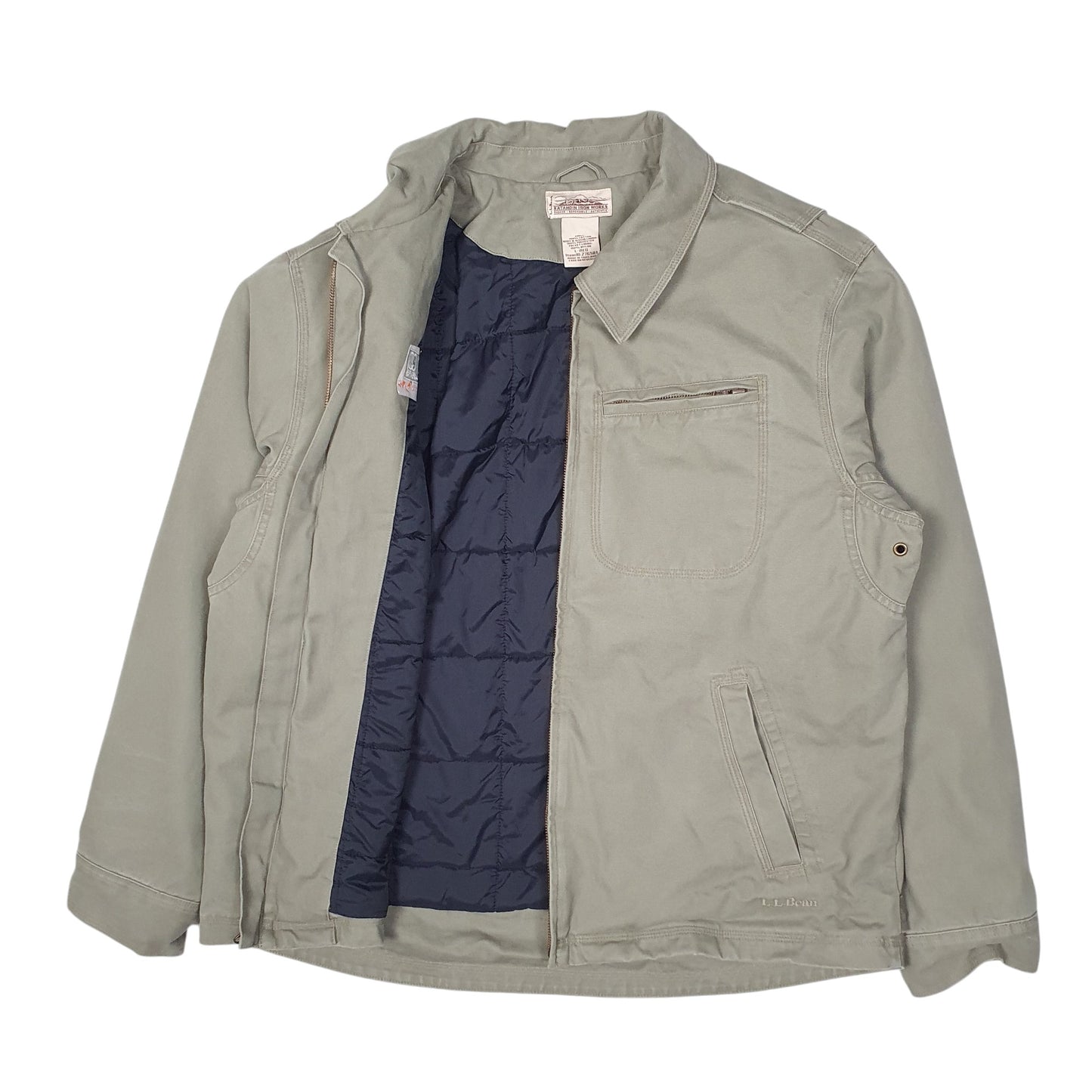 Mens Green L.L.Bean Katahdin Iron Works Detroit Workwear  Coat