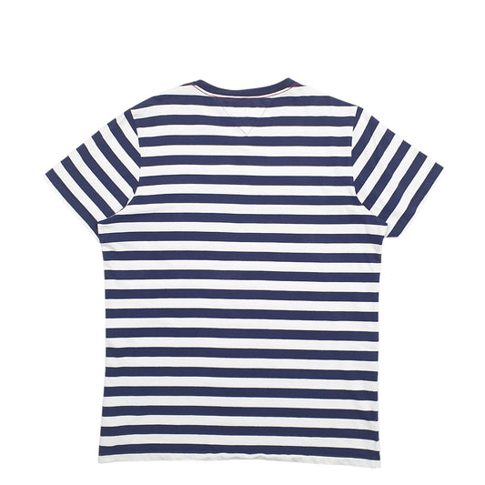 Mens Navy Tommy Hilfiger Stripes Short Sleeve T Shirt