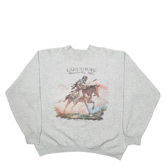 Mens Grey Fruit Of The Loom  Crewneck Jumper