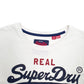 Mens White Superdry Spellout Short Sleeve T Shirt