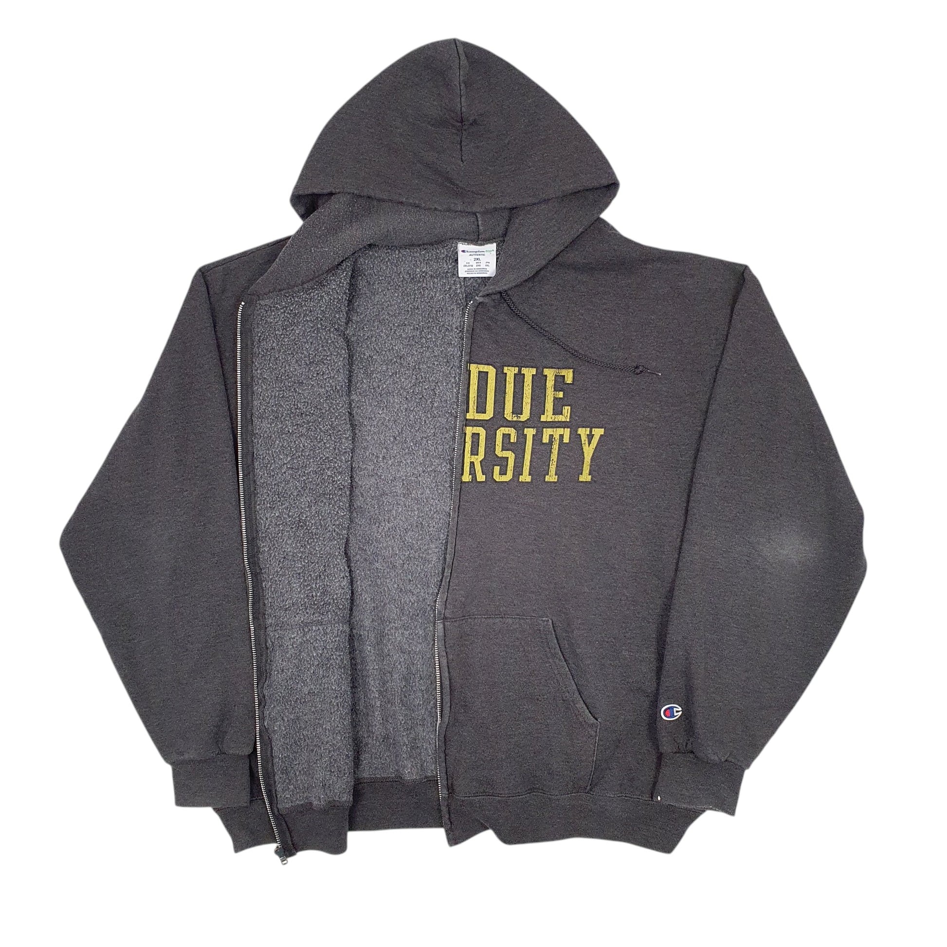 Mens Grey Champion Purdue University Full Zip Jumper