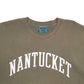 Mens Green Lee Nantucket Spellout Made In USA Vintage 90's Crewneck Jumper