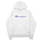 Womens Grey Champion Script Hoodie Jumper