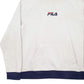Mens White Fila  Hoodie Jumper