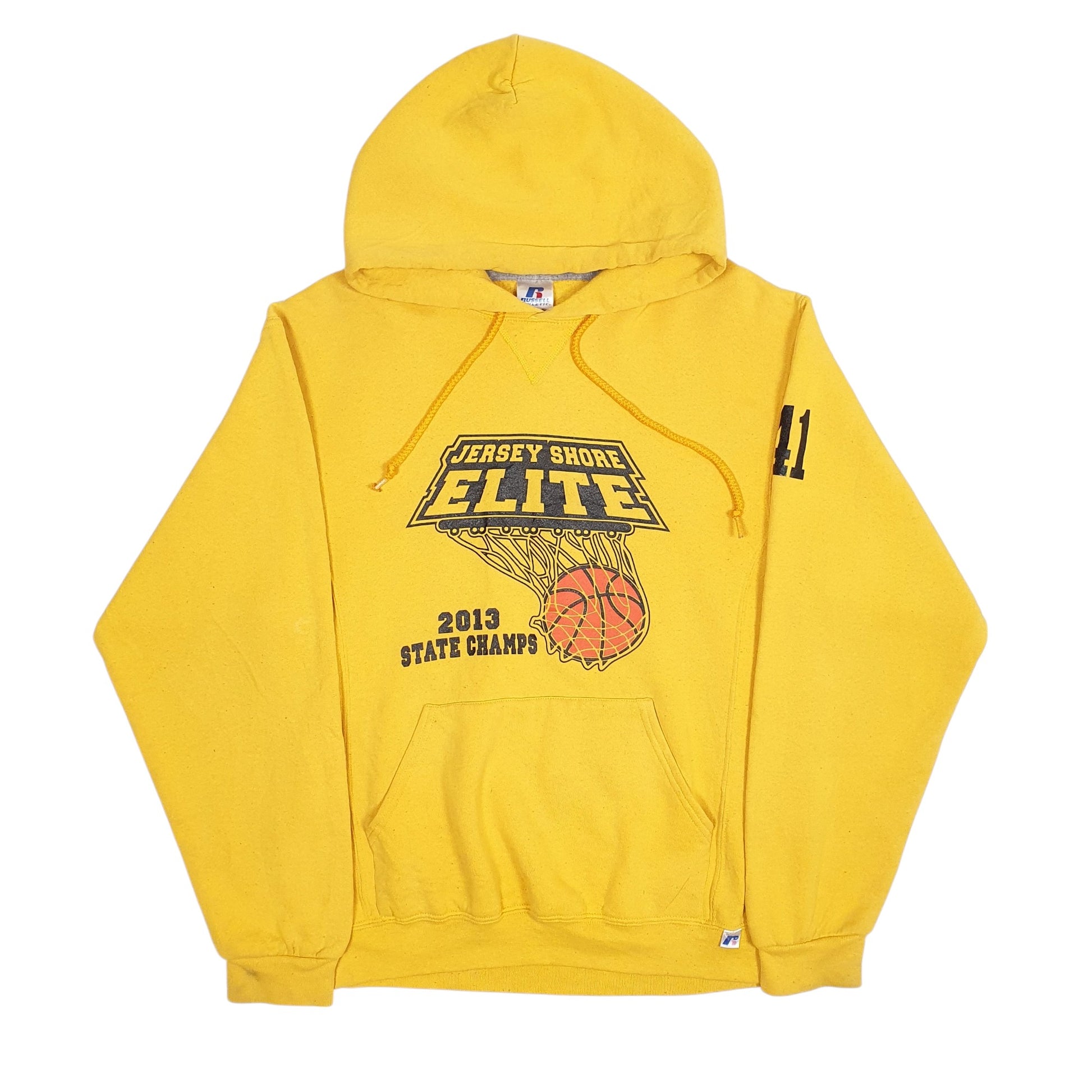 Mens Yellow Russel Athletic Jersey Shore Elite Hoodie Jumper