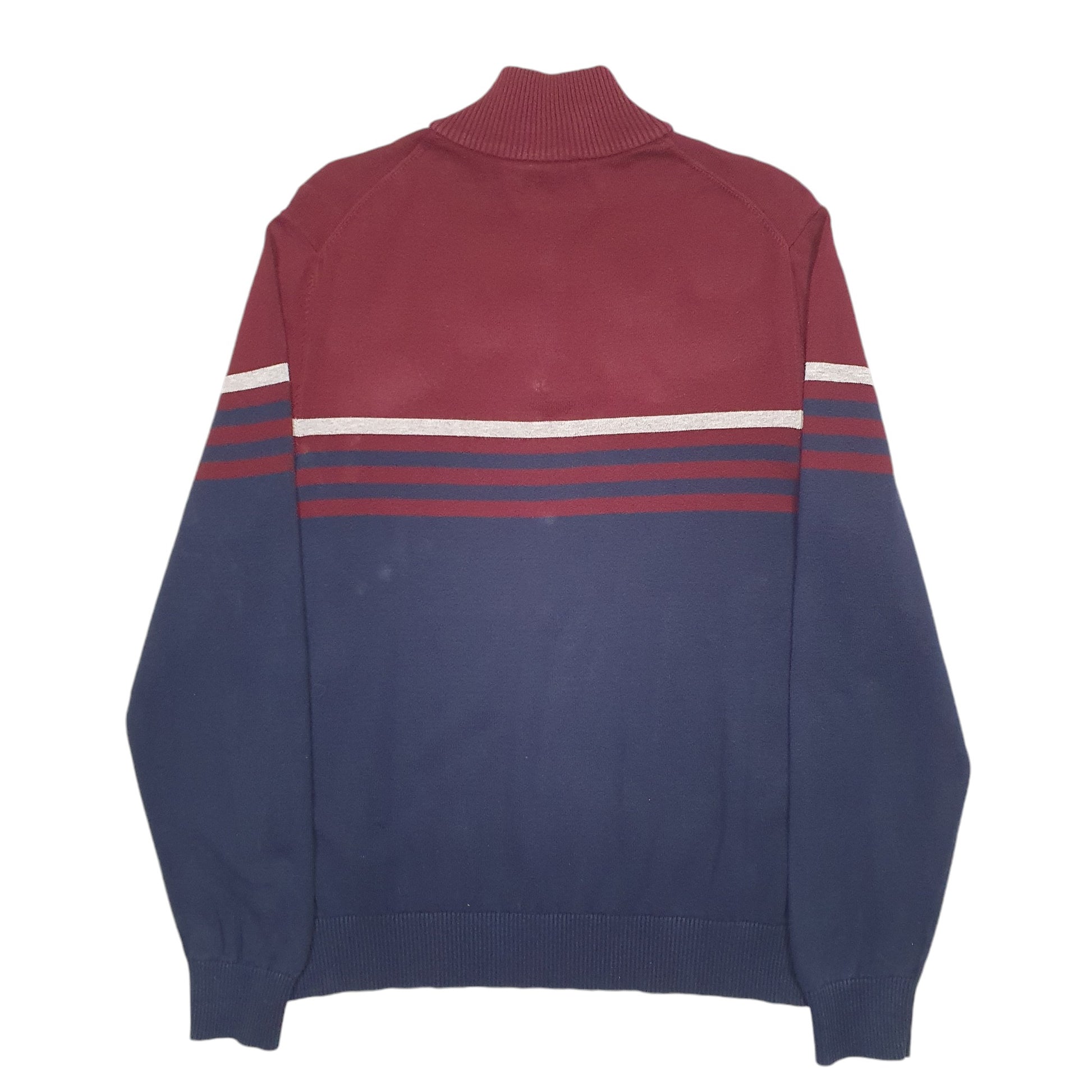 Mens Navy Nautica Knit Quarter Zip Jumper