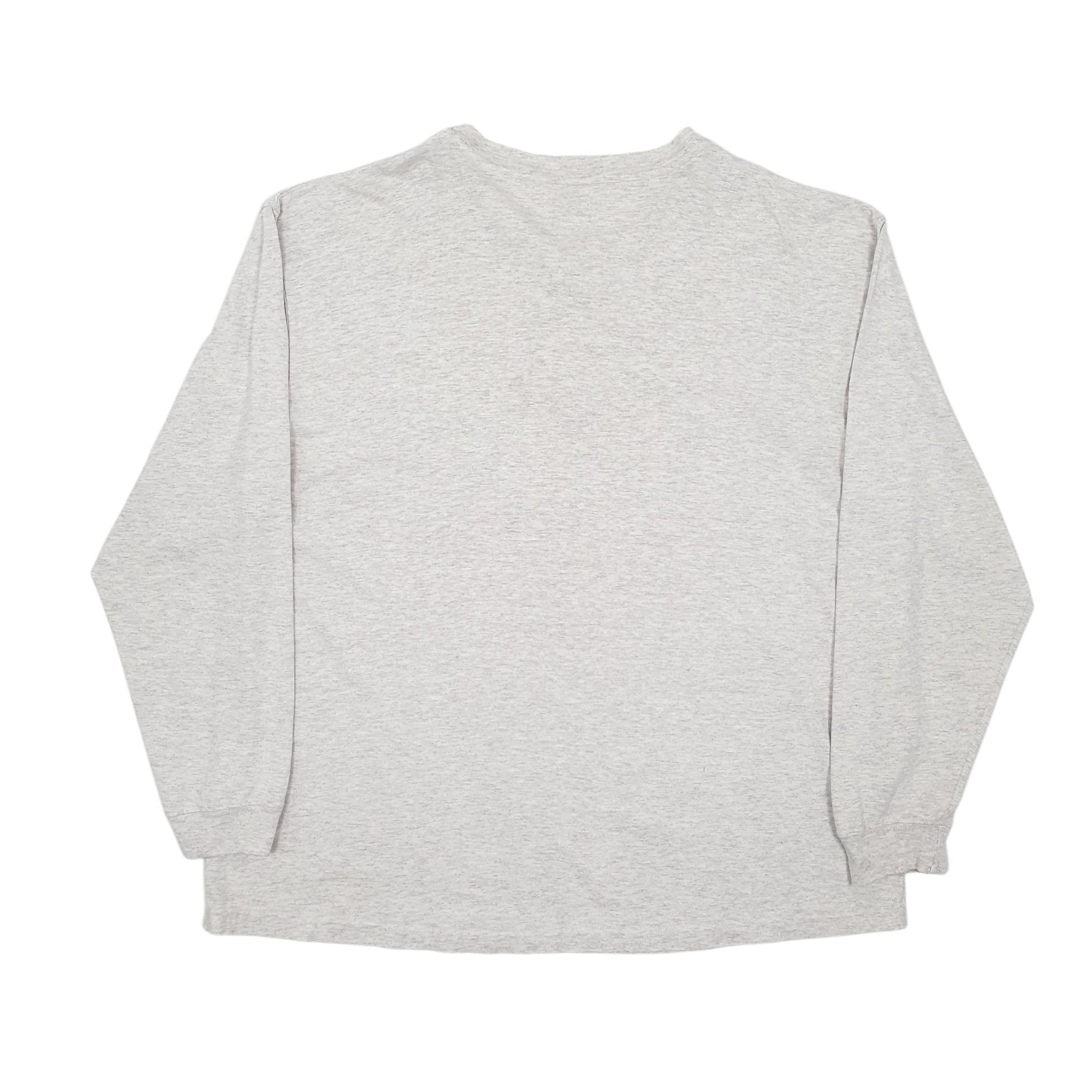 Mens Grey Carhartt Vinatge 00s Henley Long Sleeve T Shirt