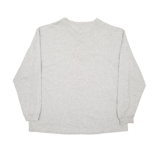 Mens Grey Carhartt Vinatge 00s Henley Long Sleeve T Shirt