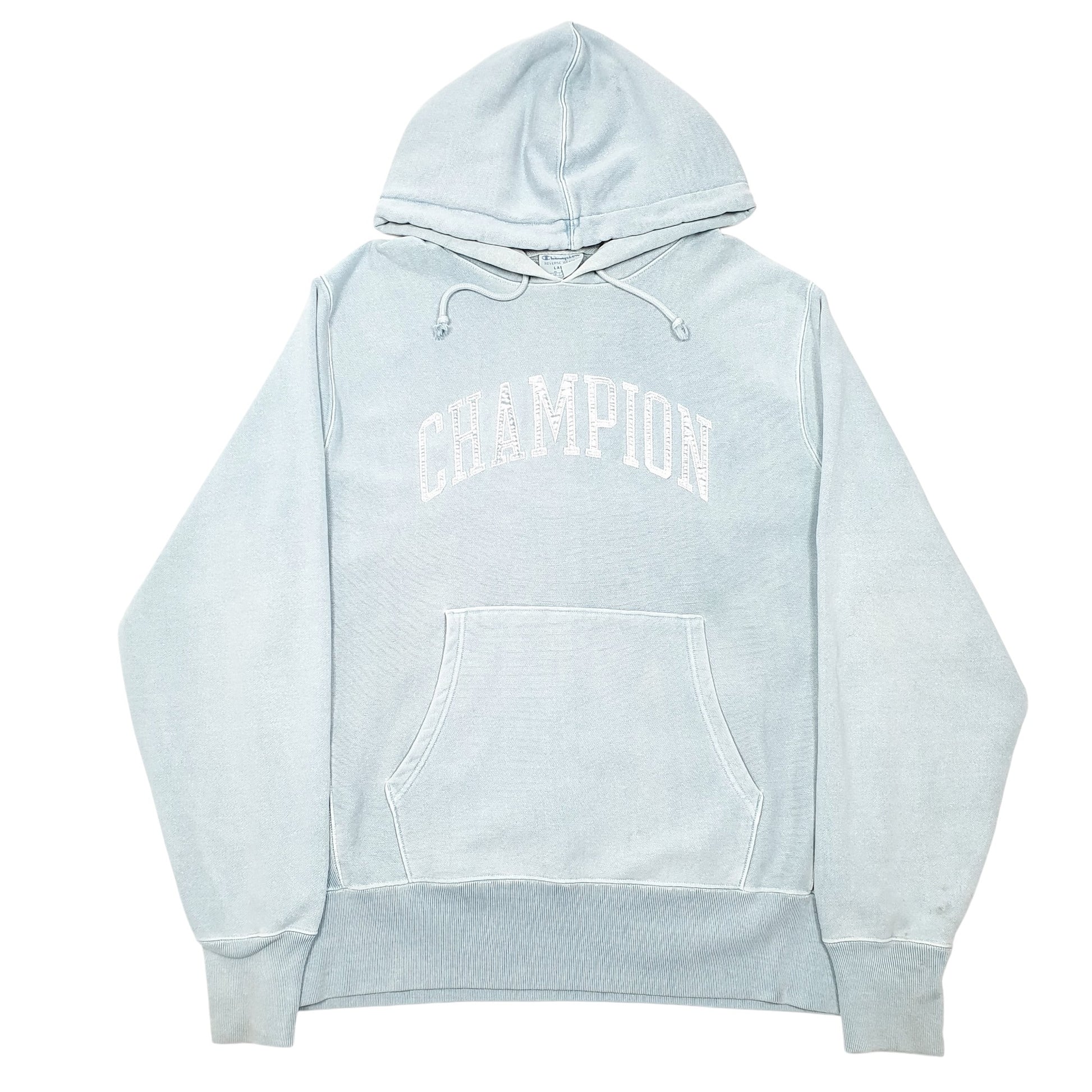 Mens Blue Champion Reverse Weave Hoodie Jumper