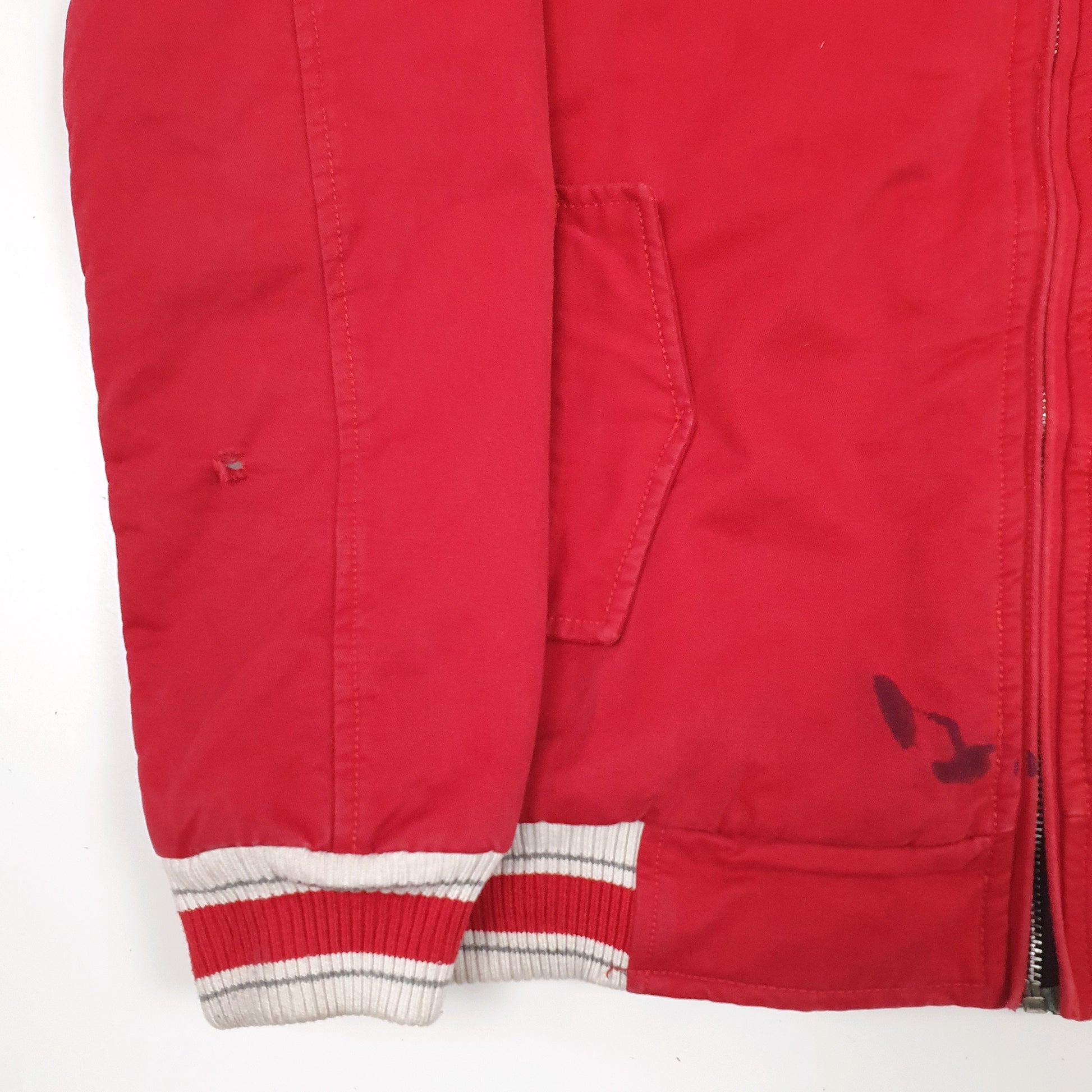 Mens Red Lacoste Live  Full Zip Coat